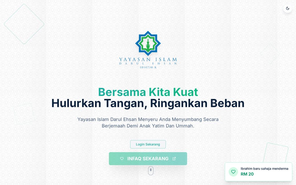 YIDE InfaqSelangor — Digital Donations / Islamic Social Finance platform built by Top Gun Consultancy